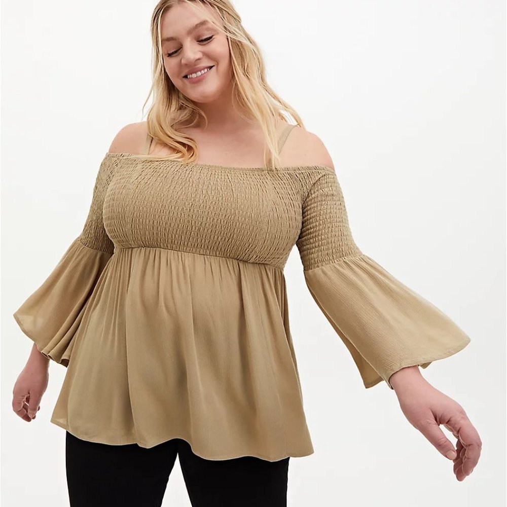 NWT Torrid Size 4x Plus Crinkle Gauze Tunic